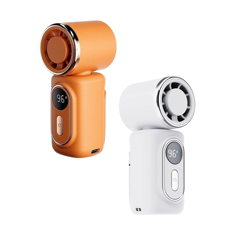 AirNova – Portable 3-in-1 Personal Cooling Fan – white+orange(Save $5)