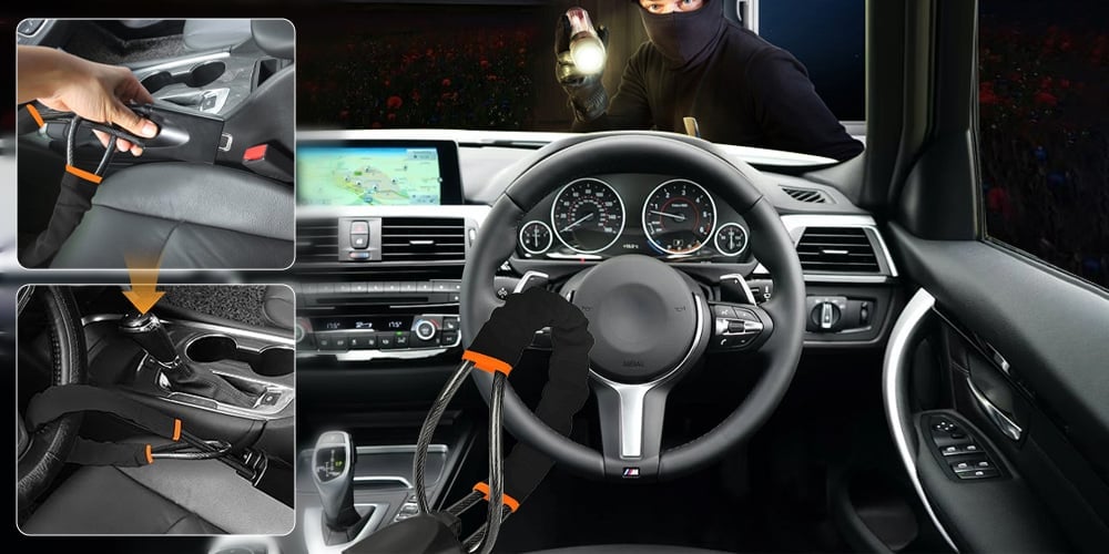 DriveDefender | Seat Belt + Steering Wheel Car Lock System – image 6