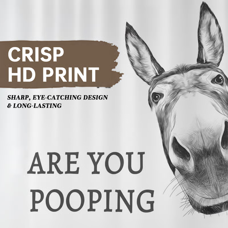 Are You Pooping?" Donkey Shower Curtain – image 4