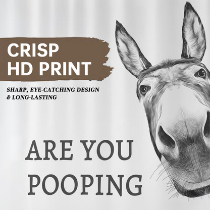 Are You Pooping?" Donkey Shower Curtain – image 4