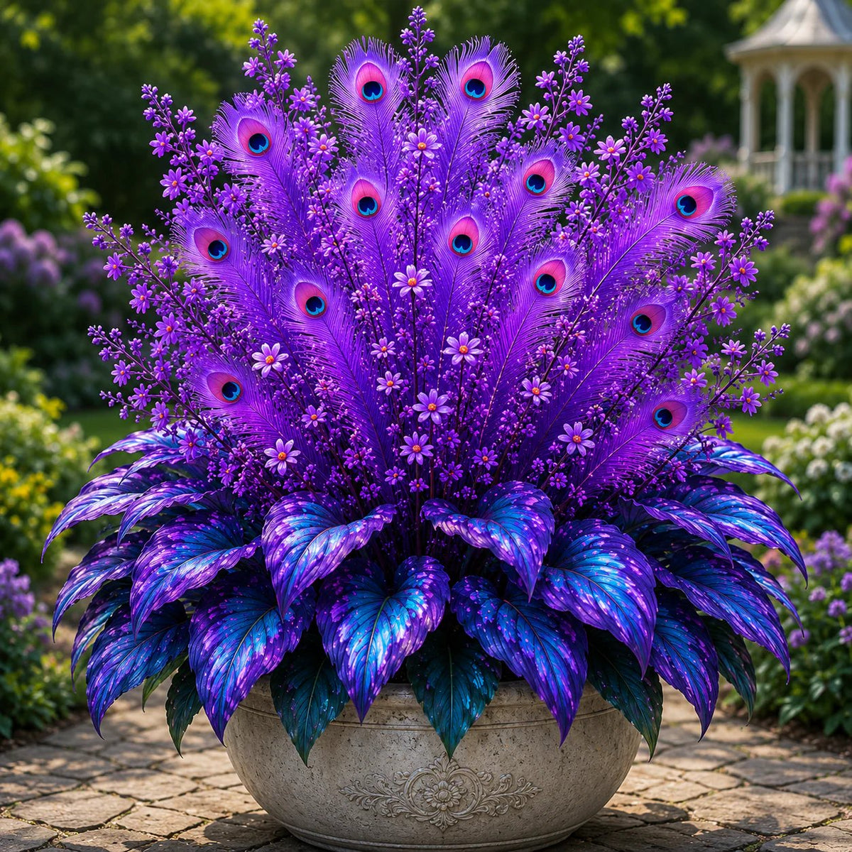 FlameFeather – Peacock Hosta Bulbs – Purple / Starter Garden Set(200 pcs)