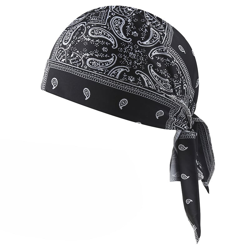Elastic Cycling Sports Cap – Black