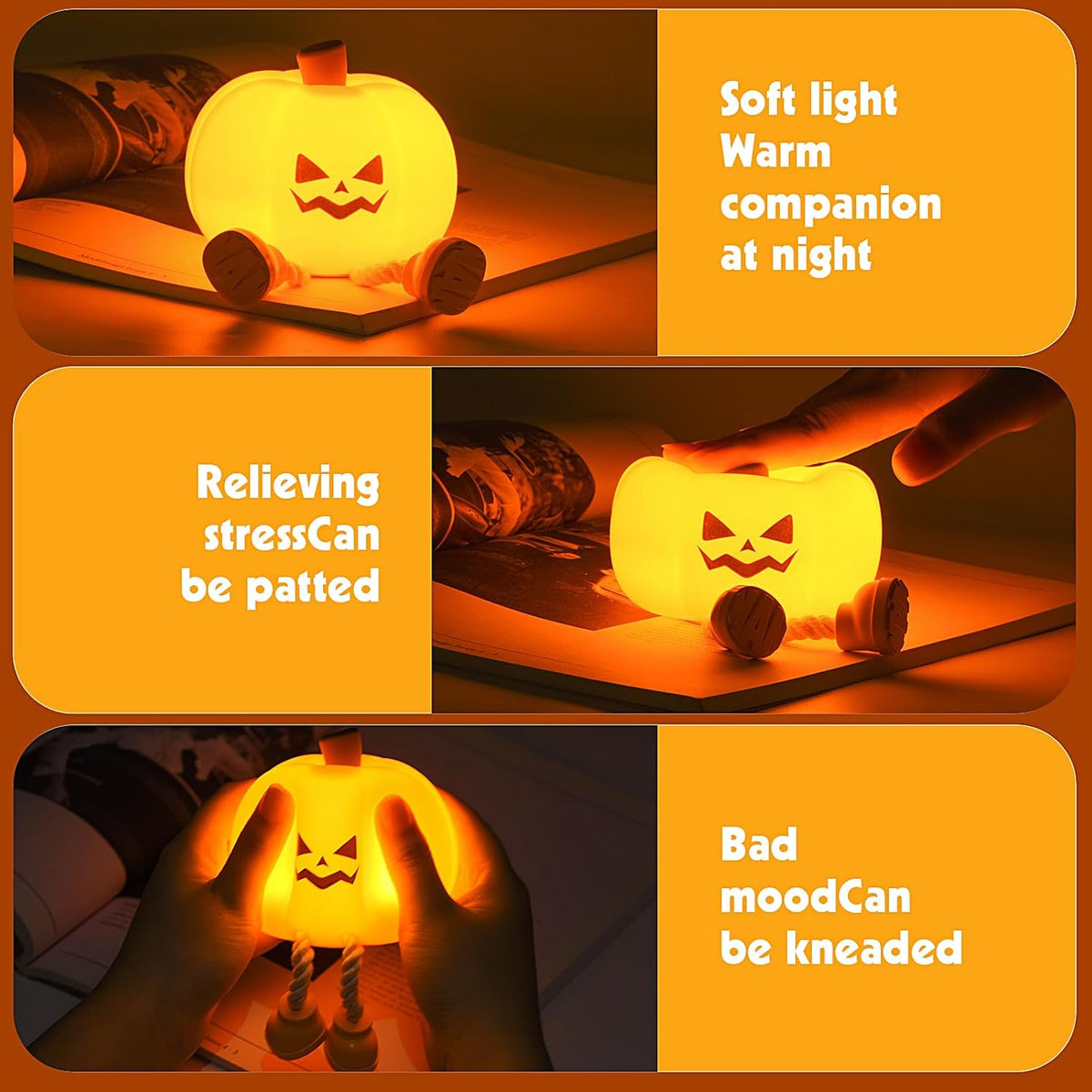 GlowGrin – Mischievous Grinning Pumpkin Night Light – image 4