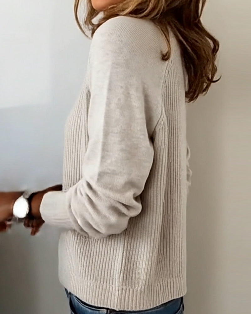 RaglaMode – Stylish Button Sleeve Pullover – image 2