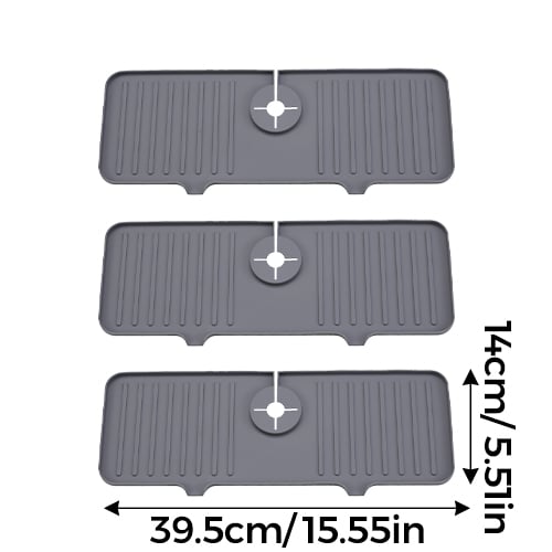 AquaGuard – Protective Kitchen Sink Faucet Mat – Gray*3