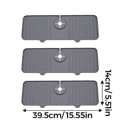 AquaGuard – Protective Kitchen Sink Faucet Mat – Gray*3