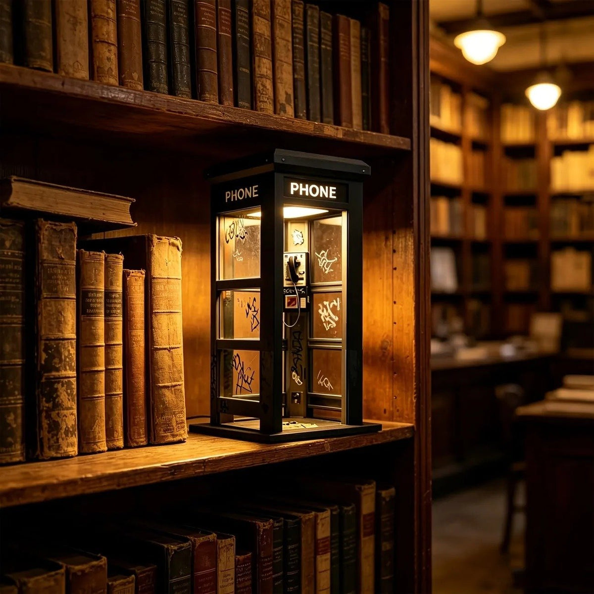 NoirBooth Glow - Vintage Phone Booth Ambient Lamp – image 15