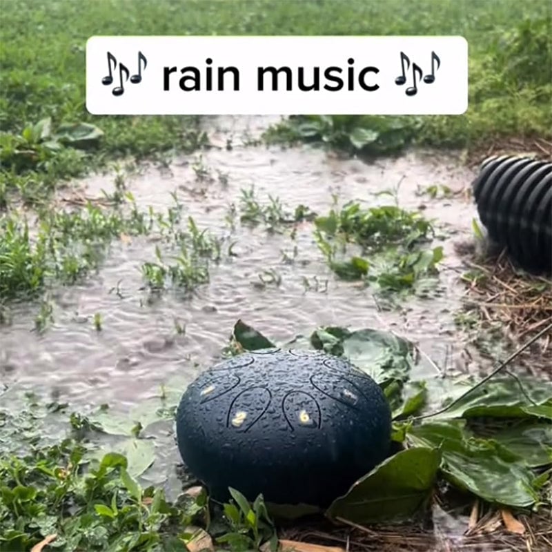 NatureBeat – Outdoor Steel Rain Drum with Finger Picks – image 8