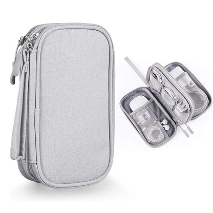 TechVault - Travel Cable Organizer Pouch – Gray