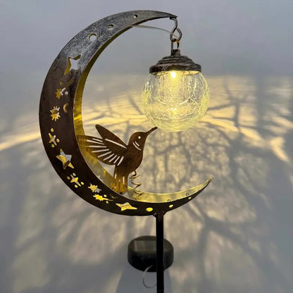 MoonFeather – Hummingbird Solar Garden Stake Light – image 3