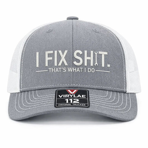ToolTalk Cap – Funny Fixer Hat – Grey/White / Buy 1