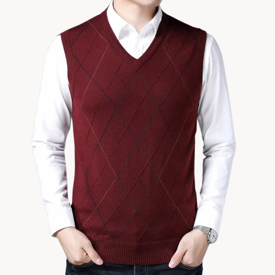 Jude Sweater Vest – Red / S