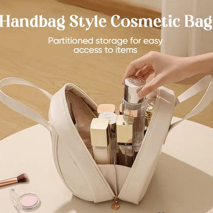 CosmoCarry – Multi-Compartment Makeup Bag – Pink+White