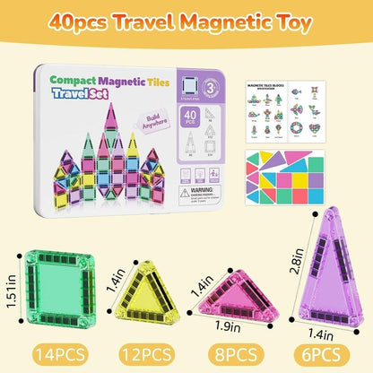 MagnaBuild – Magnetic Tiles Building Blocks Set – 1 Set