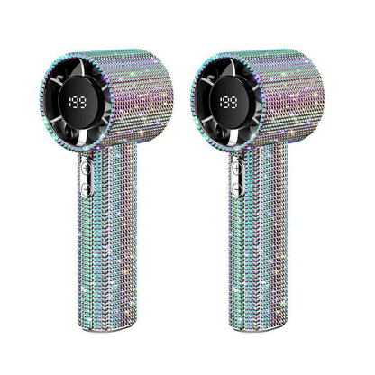 BreezeLux – Luxury Rechargeable Handheld Turbo Fan – S5 Colorful Diamond*2pcs