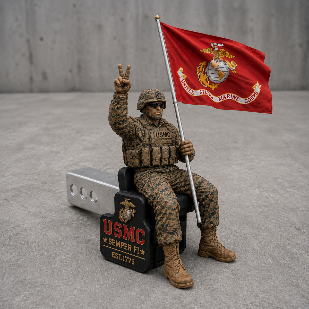 PatriotPulse – USMC Brotherhood Hitch Guard – image 6