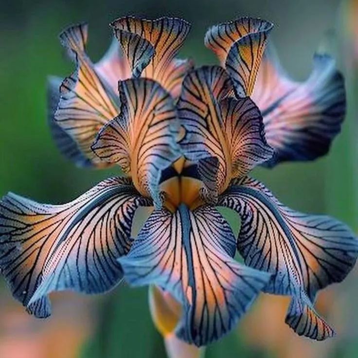 BloomAura – Exotic Tall Bearded Iris Flower – Emerald Wave / 2 Iris Rhizomes