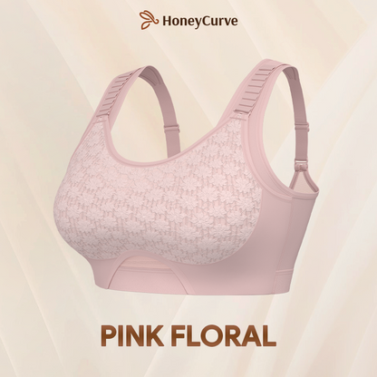 CurveCharm Pro – Soft Lift Comfort Bra – Pink Floral / 30