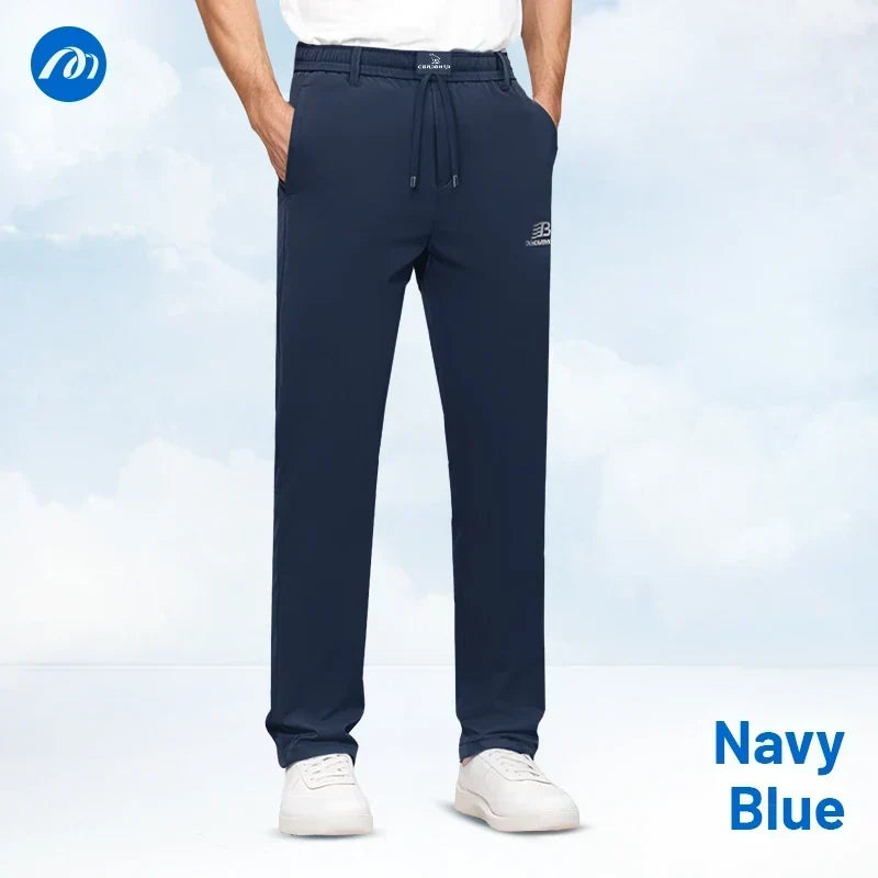 MeshIrons - Men’s Breathable Mesh Panel Casual Pants – Navy Blue / 28 / 26