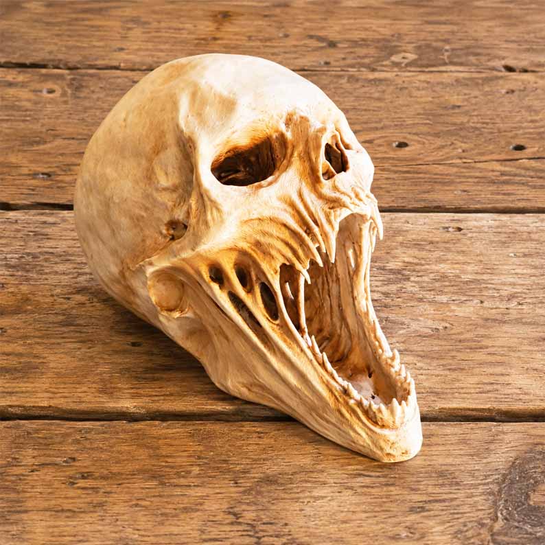 DreadHollow – Skull Collector Sculpture – Bone / BUY 1