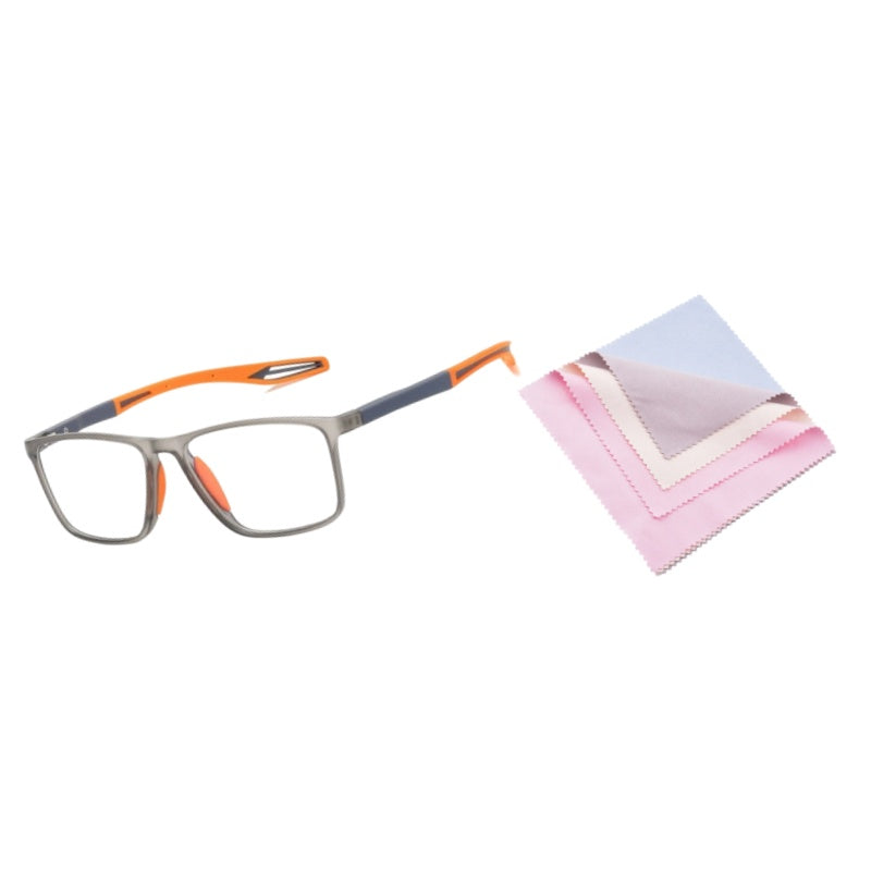 VisionFlex | Ultra-Light Presbyopic Sports Glasses – Glasses + Cleaning Cloths (4pcs Recommended) / Orange / '+0.00 /  No diopter