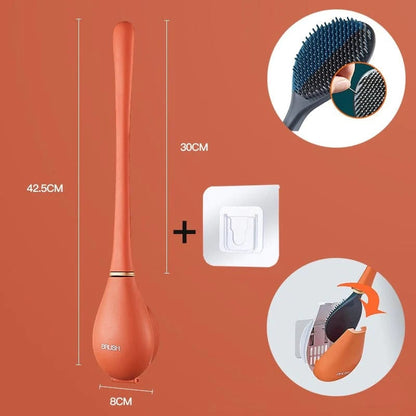CleanFlow – Flexible Silicone Toilet Brush Set – Orange / Buy 1 Get 30% OFF