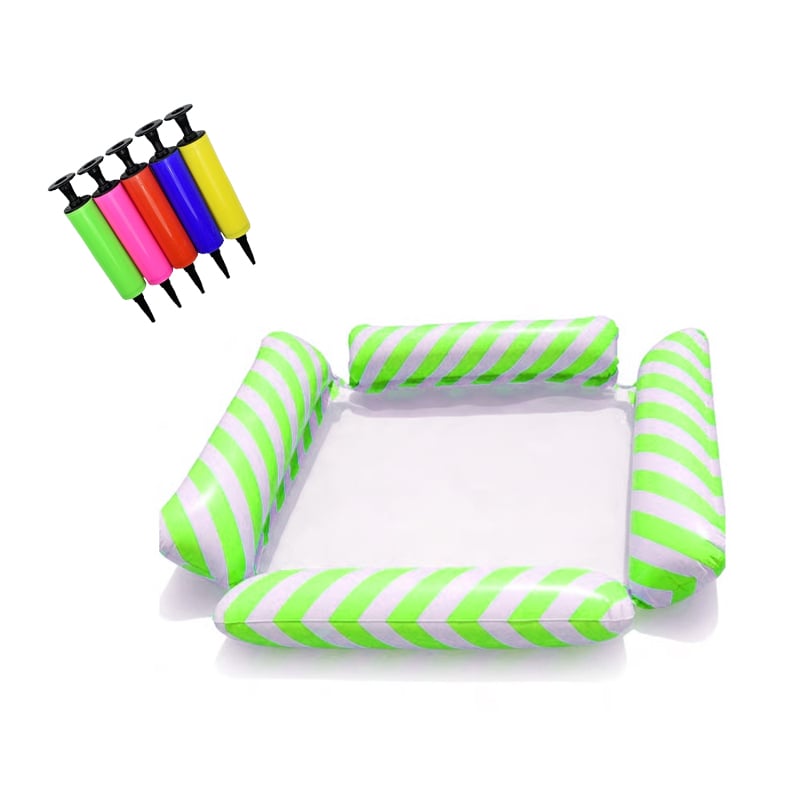SunFloat Elite – Water Relax Hammock – diagonal stripes - green
