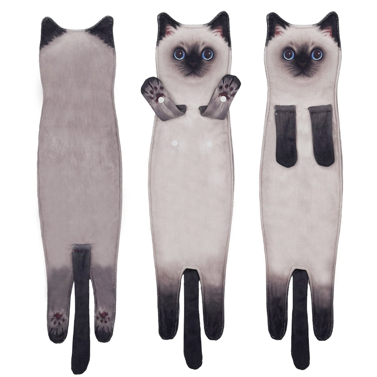 PurrfectlyClean – Humorous Cat Print Hand Towels – Siamese Cat