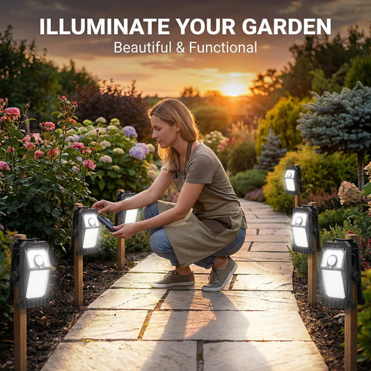 SunBeamPro – Outdoor Solar Motion Sensor Lights – White light / Buy 1 Get 1 FREE（2 pcs)