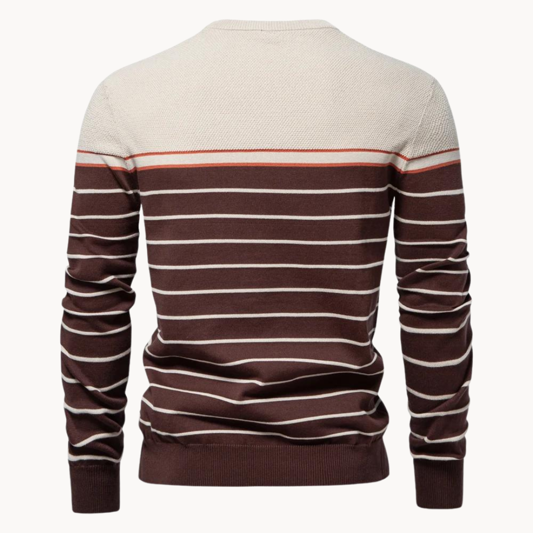 Atlantic Stripe Cotton Sweater – image 6