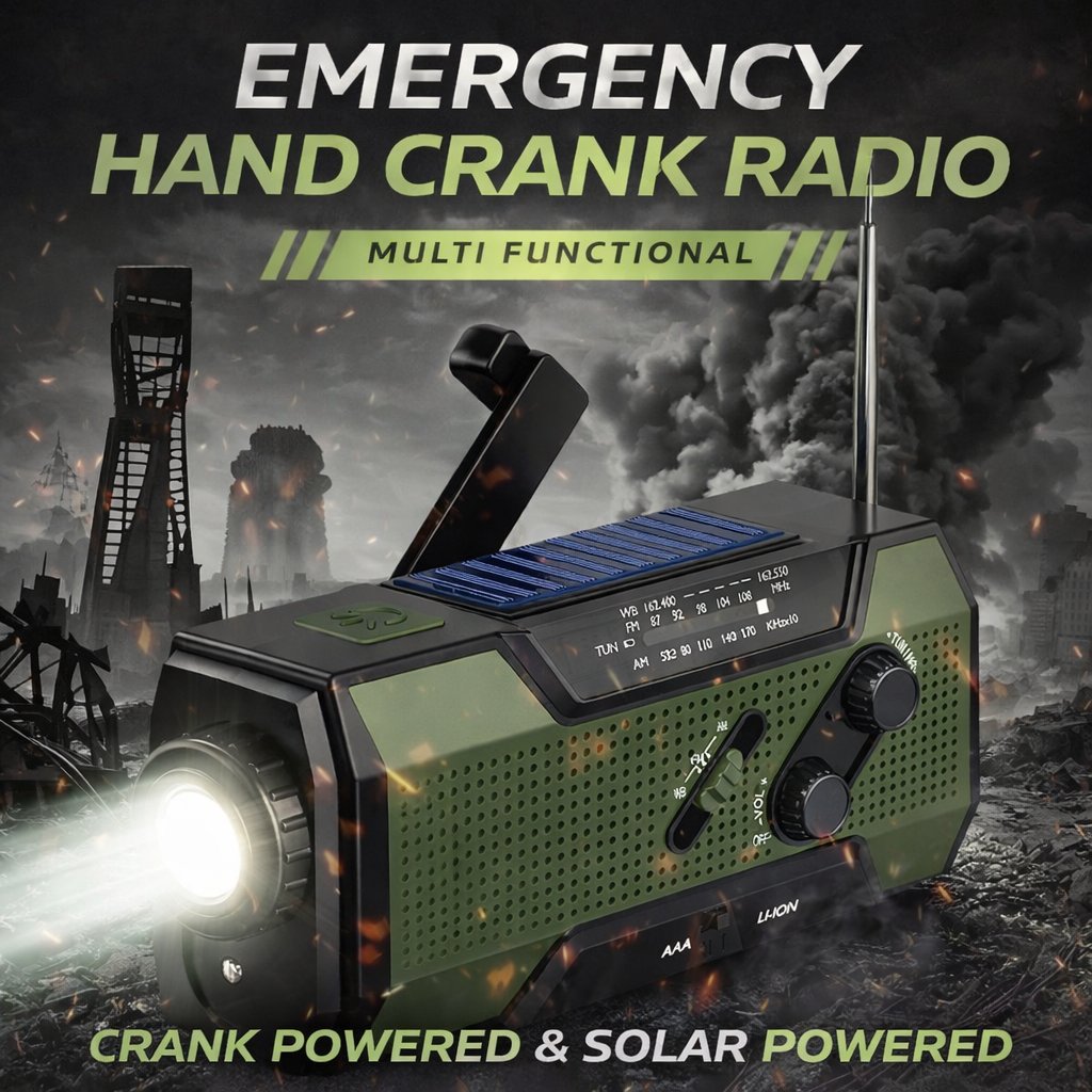 PowerCast Elite – 4-in-1 Emergency Radio – Green / Buy 1