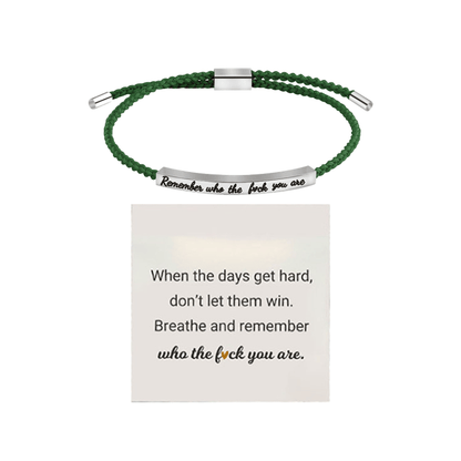SoulSpeak – A Bracelet of Encouragement & Strength – Silver / Green