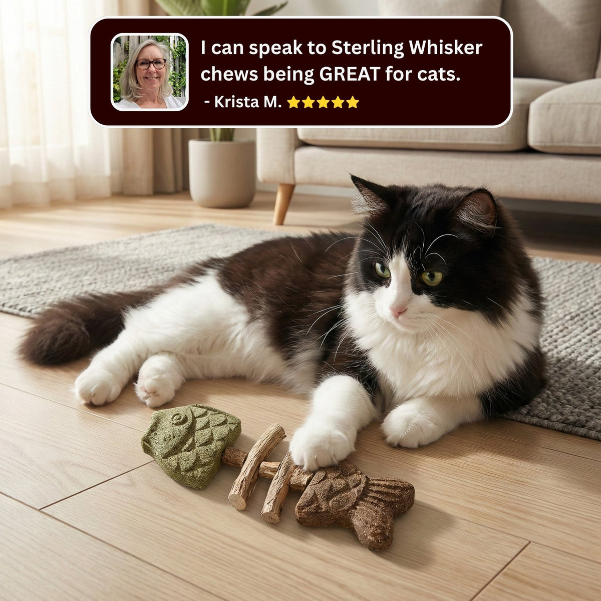 PurrGuard – Catnip & Silvervine Dental Chew Sticks – image 3