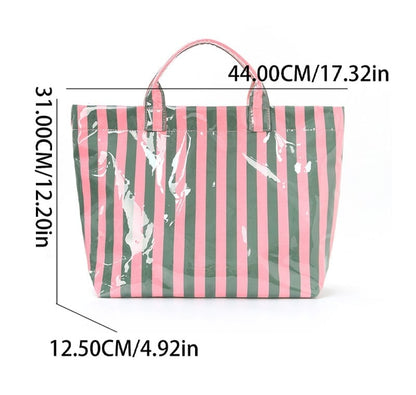 CarryWave – Durable Canvas Striped Tote Bag – image 14