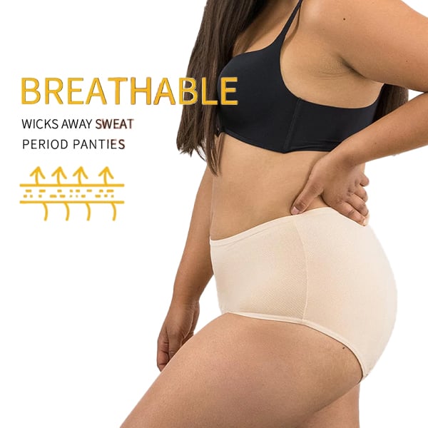 PureWear – Leak Proof High Waist Period Panties – Skin*3 Pcs / L(UK4-8)(88-120lbs)