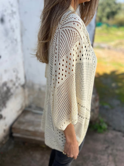 CloudWeave – Hollow Half Sleeve Cardigan – image 13