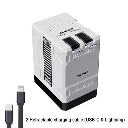 SnapCharge Pro – Tangle-Free Fast Power Hub – White