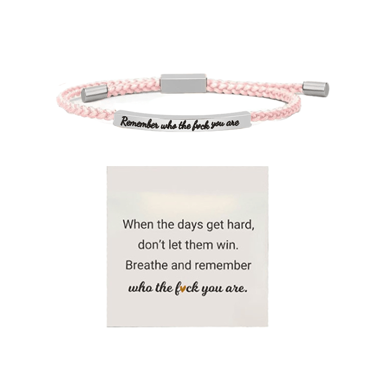 SoulSpeak – A Bracelet of Encouragement & Strength – Silver / Pink