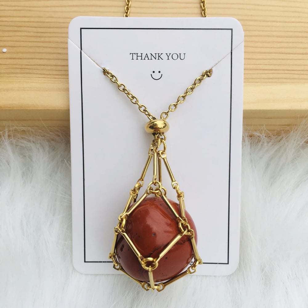 SoulBound - Natural Healing Crystal Necklace – ️Carnelian / Gold
