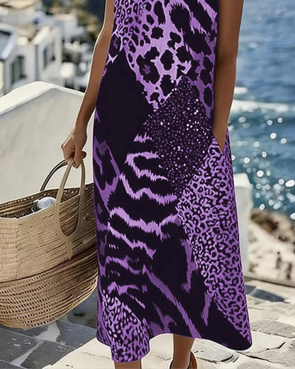 SavannaChic Midi – Leopard Shift Dress – image 11