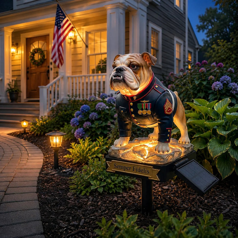 DevilDog – Semper Fidelis Solar Garden Light – Buy 1