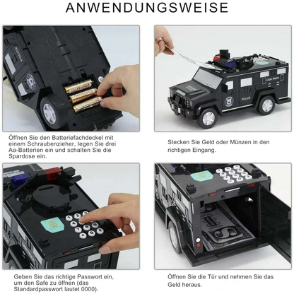 Armored Car Money Saving Box, Electronic Piggy Bank for Boys & Girls – image 7