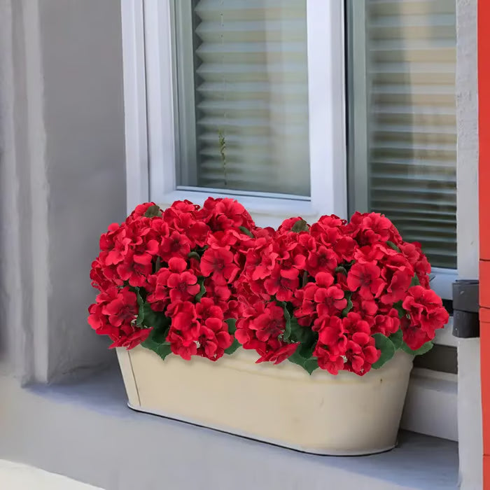RoseAura – Eternal Geranium Floral Set – Red / 1 Bundle