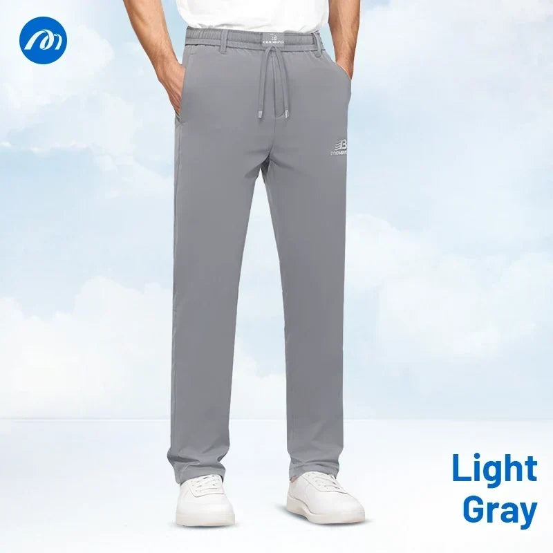 MeshIrons - Men’s Breathable Mesh Panel Casual Pants – Light Gray / 28 / 26