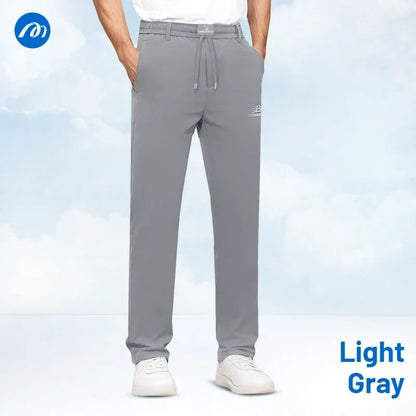 MeshIrons - Men’s Breathable Mesh Panel Casual Pants – Light Gray / 28 / 26