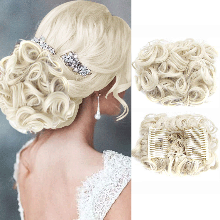 CurlNest – Messy Bun for Everyday Chic Looks – Platinum Blonde