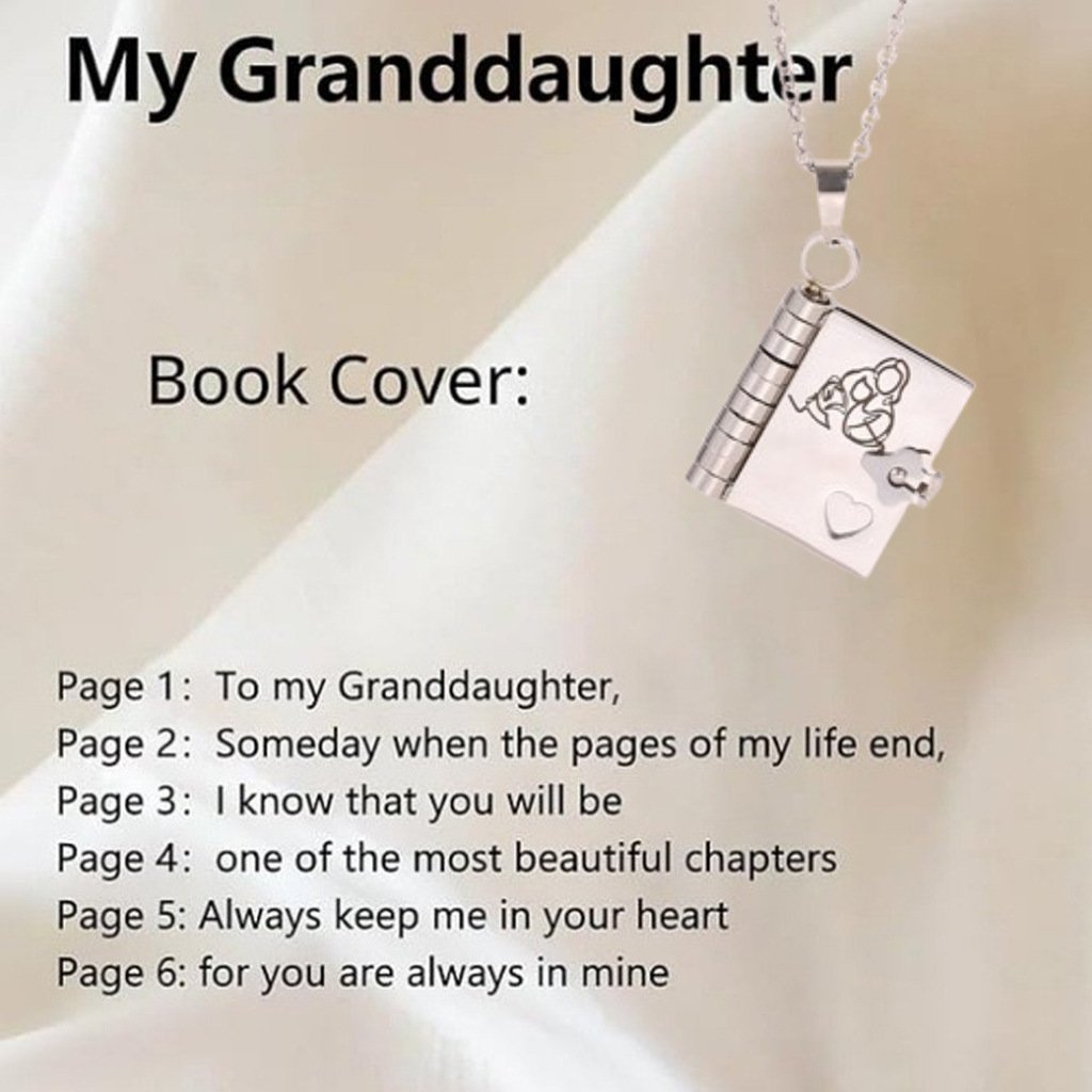 LoveStory – Chapter Book Necklace Gift – Silver / A Beautiful Gift Box Included With Every Order