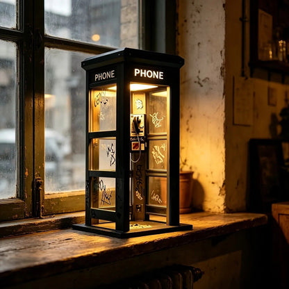 NoirBooth Glow - Vintage Phone Booth Ambient Lamp – image 11