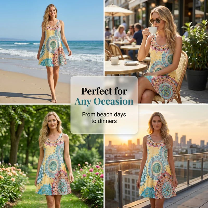 BreezeOra | Casual Sleeveless A-Line Summer Dress – image 8
