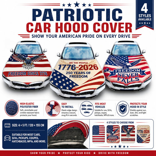 LibertyShield – American Flag Car Hood Cover – Classic Flag